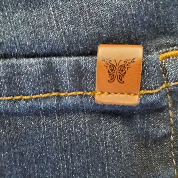 Jessica Simpson Jeans Womens 14 Blue Poppy Mid-Rise Skinny Stretch Denim - Picture 13 of 15